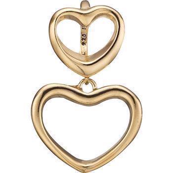Christina Collect Gold Plated Silver Open Love Open Heart With Matt Surface